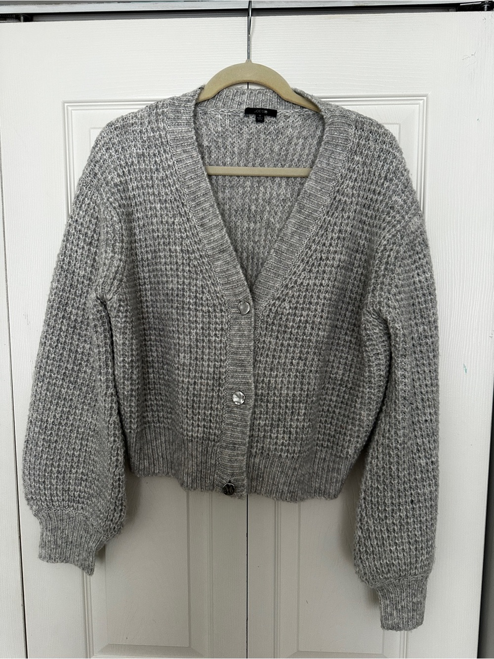 Joe’s Jean Cozy Gray V-Neck Button Cardigan Sweater